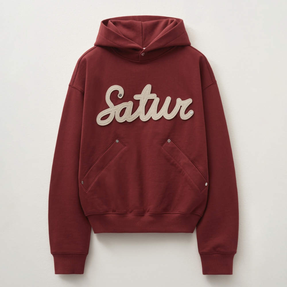 ★関税/送料込★Satur★25_Spring Satur Applique Rivet Hoodie Satur Applique Rivet Hoodie - Sky Blue | ファッション通販