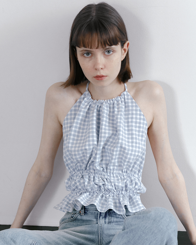 JNYLON-24SS フェアリーダメージフリルホルターネックトップス フリルドットホルターネックトップス | ファッション通販サイト NUGU