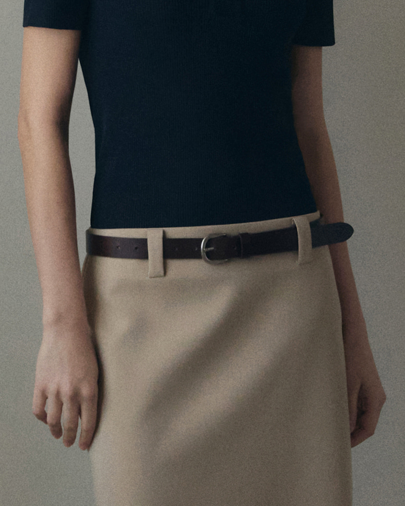 Cher Classic Round Belt (Deep Brown)