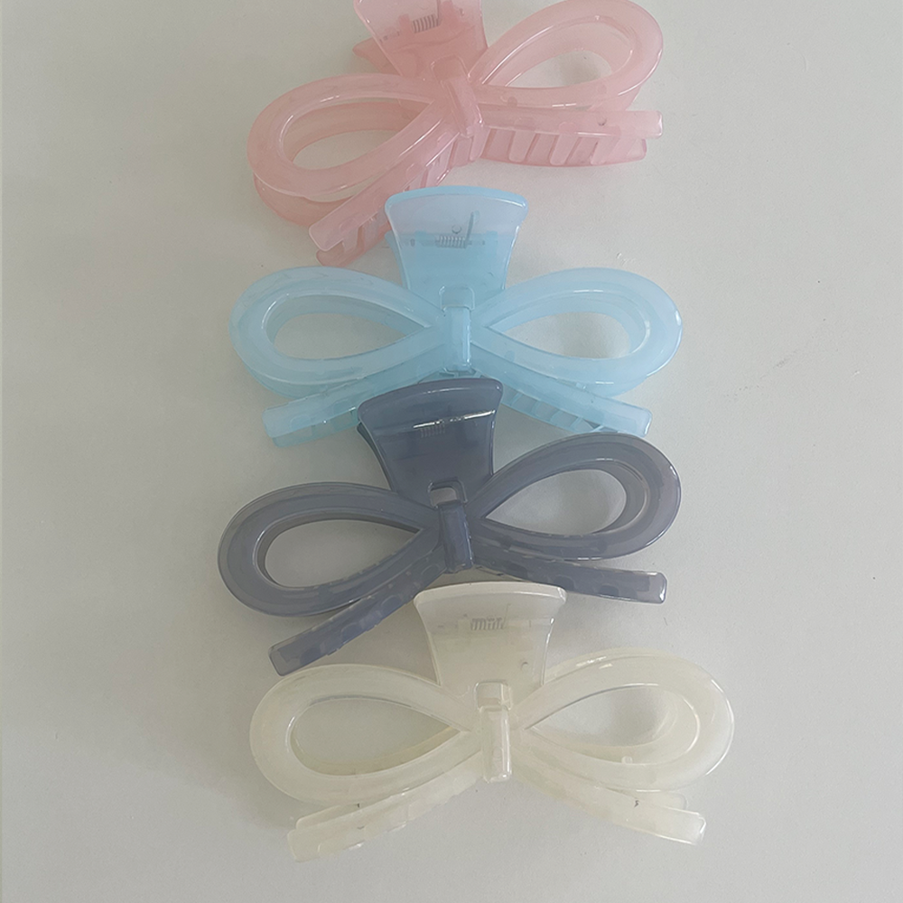 半透明リボンヘアピン(4color) | ファッション通販サイト NUGU