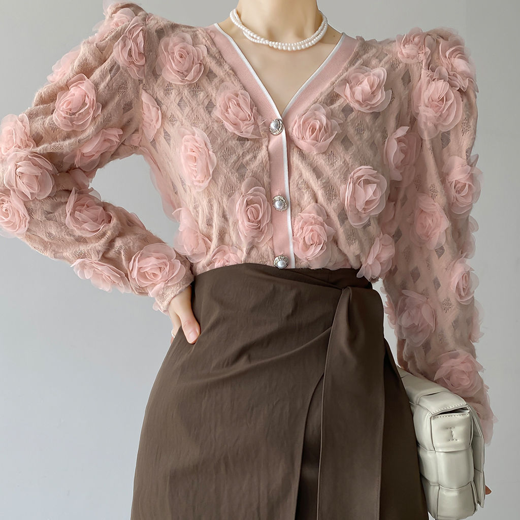 フラワーパールボタンカーディガン | ファッション通販サイト NUGU