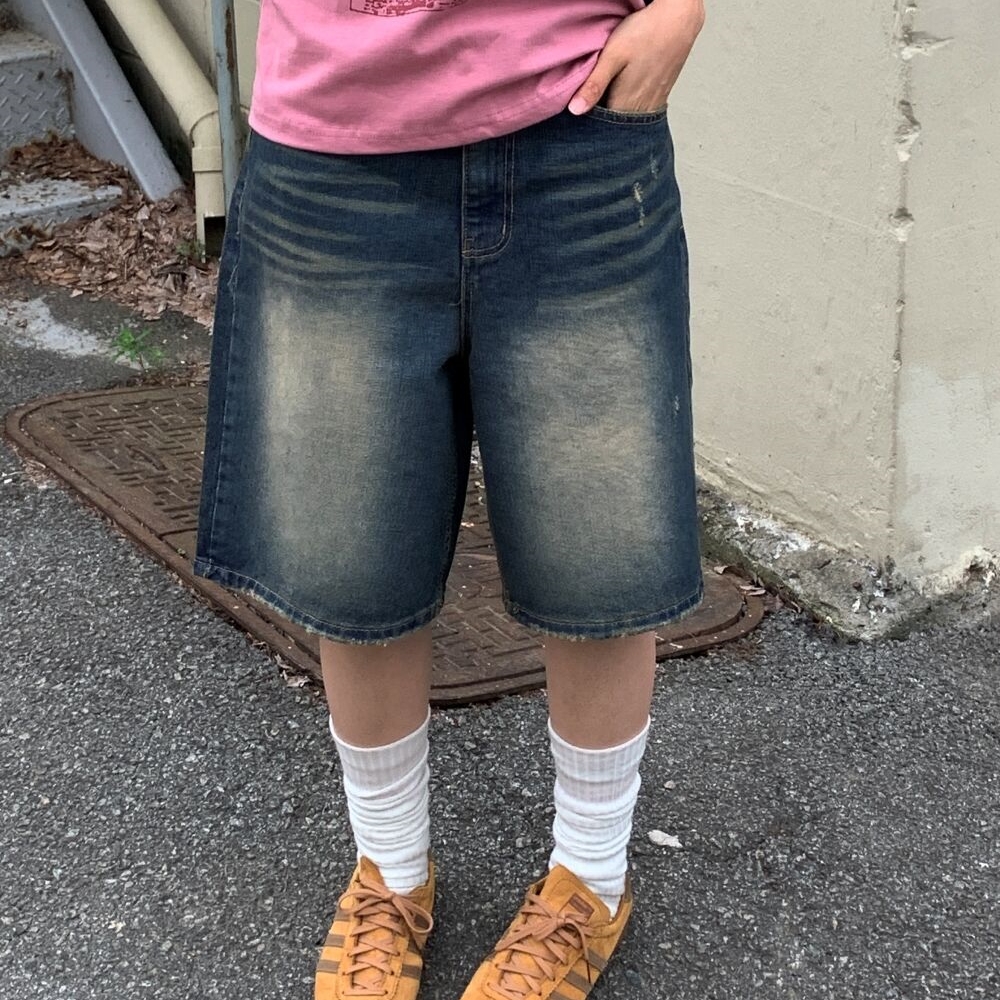 ワイド5分丈ハーフパンツ2color