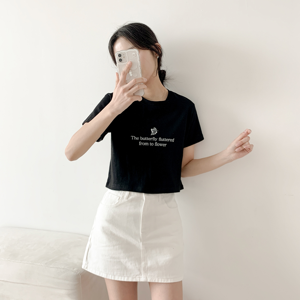 [original][選べる着丈] カラーコットンミニスカート