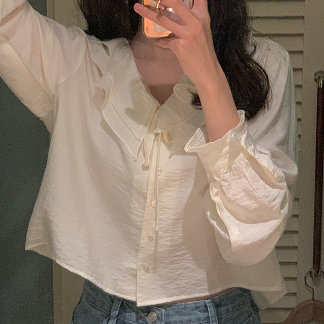 シヤフリルブラウス