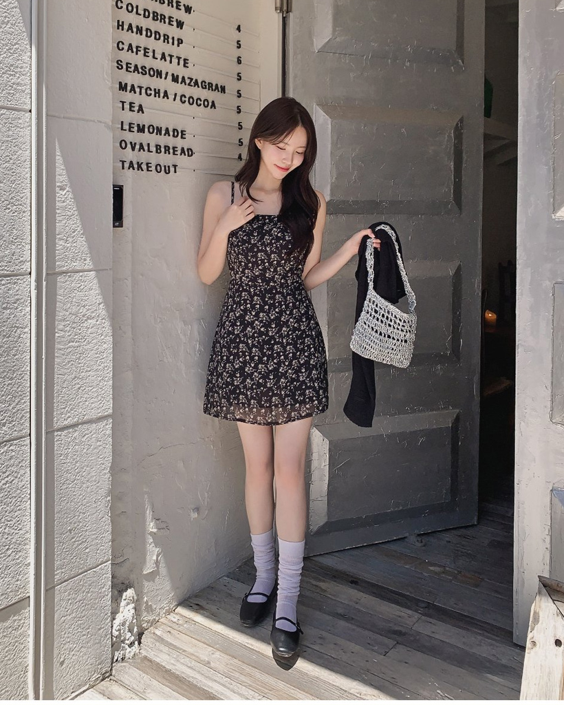 nugu / HOTPING シフォンフラワーキャミソールミニワンピース ♥ H O T P I N G ♥ | シフォンフラワーキャミソールミニ