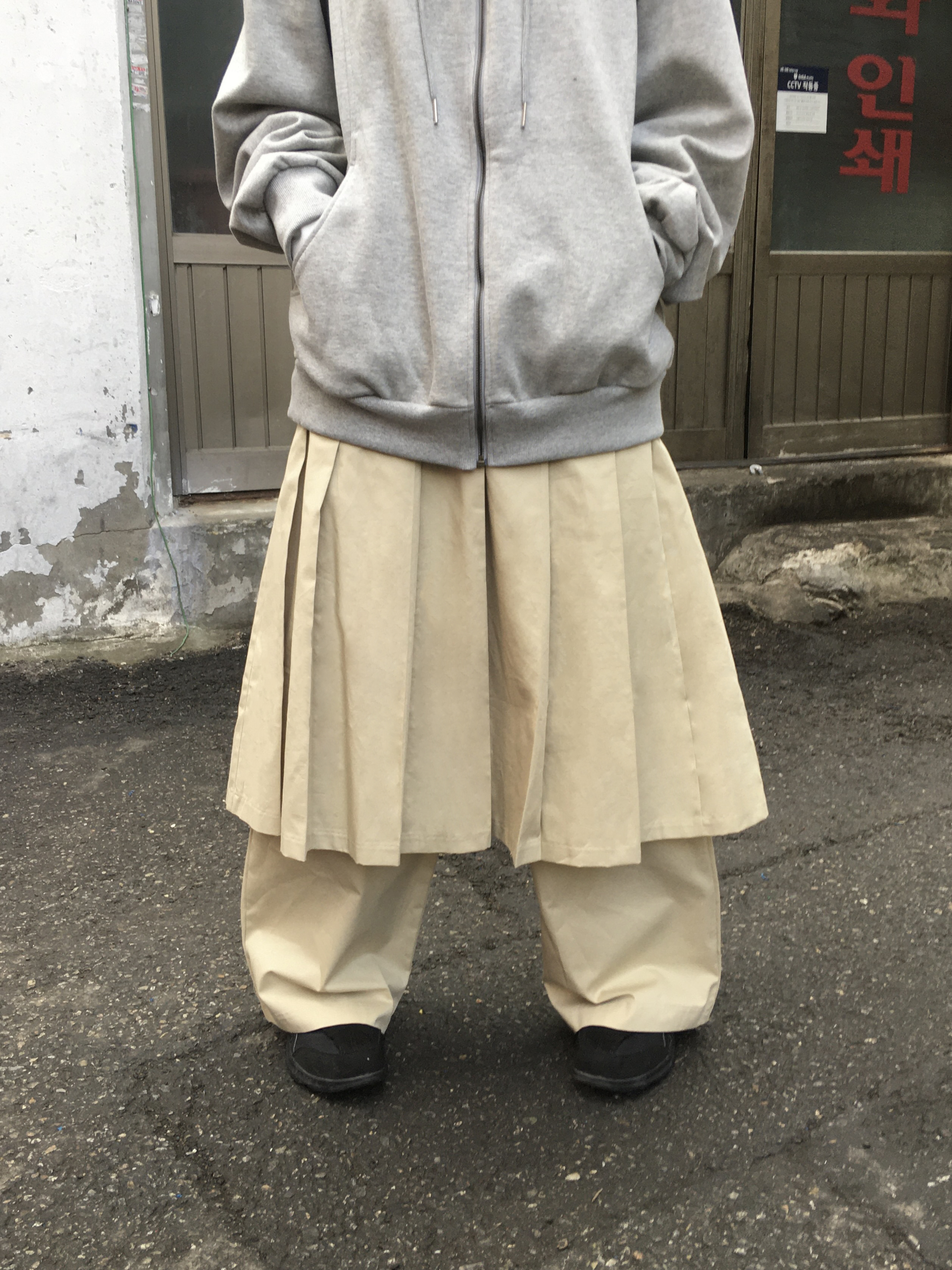 (2color)プリーツスカパン