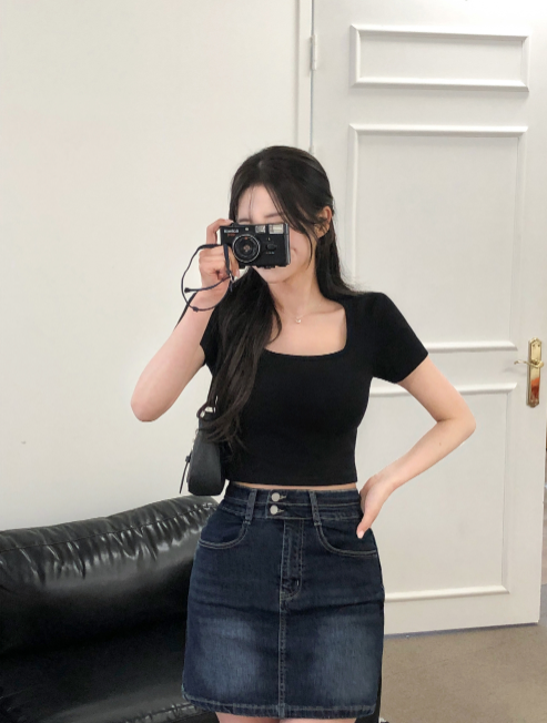 ツーボタンデニムスカート | ファッション通販サイト NUGU