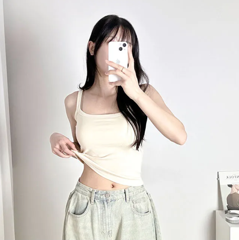 IENA GIZA接結ノースリーブ カップ付き]サマーデイリー無地ノースリーブ | ファッション通販
