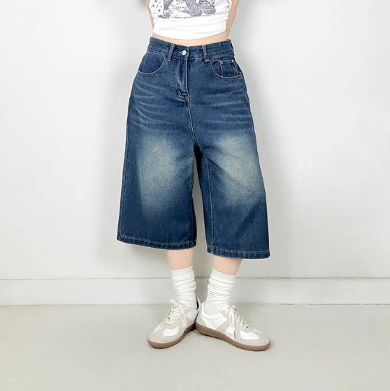 Visco Nugu リボンタックバルーンデニムパンツ 4回再販](ORIGINAL) リボンタックバルーンデニムパンツ