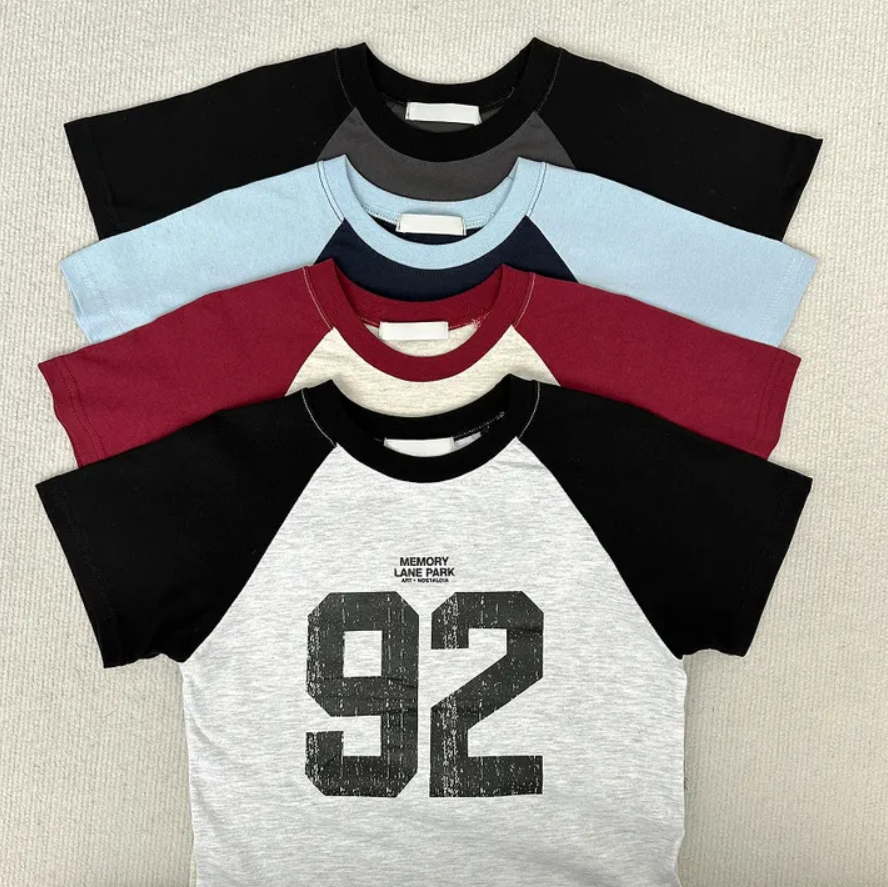 砂糖みう フルグラTシャツ XXL デイリーバイカラーラグランセミクロップド半袖Tシャツ