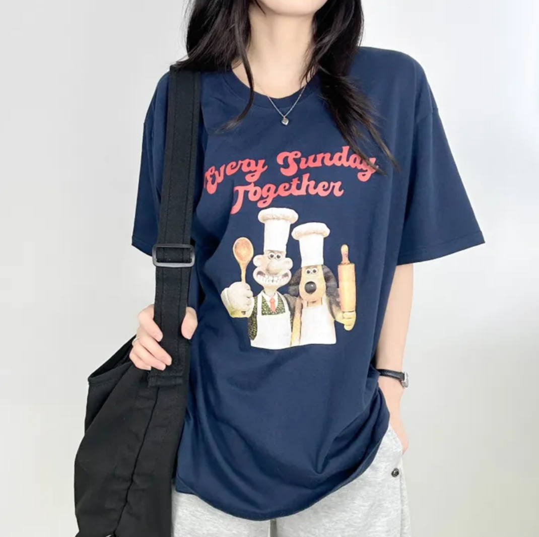 オーバーサイズレタリングプリント半袖Tシャツ | ファッション