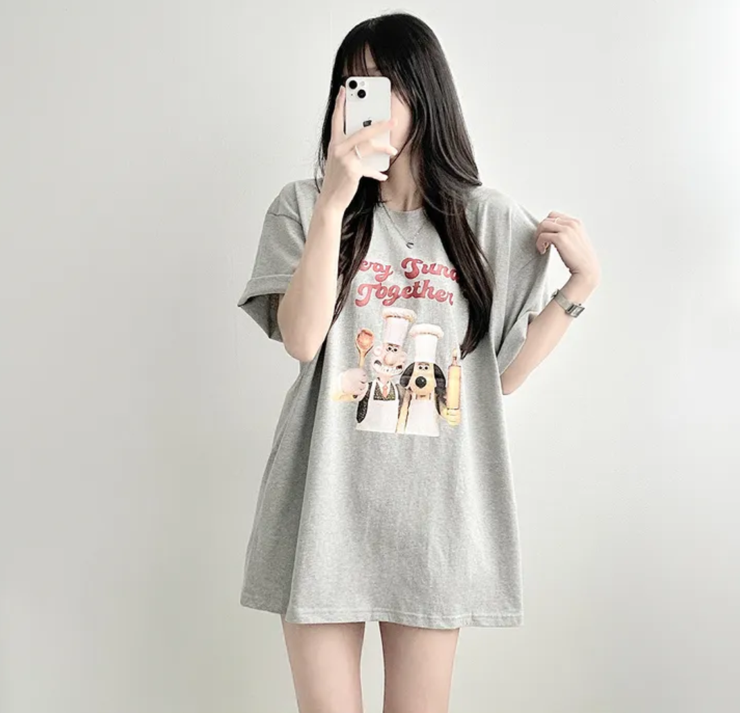 オーバーサイズレタリングプリント半袖Tシャツ | ファッション