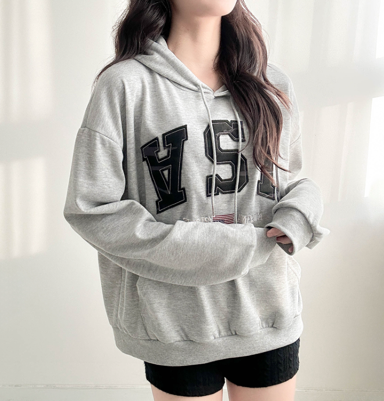 オーバーサイズミリタリーUSAフードパーカー