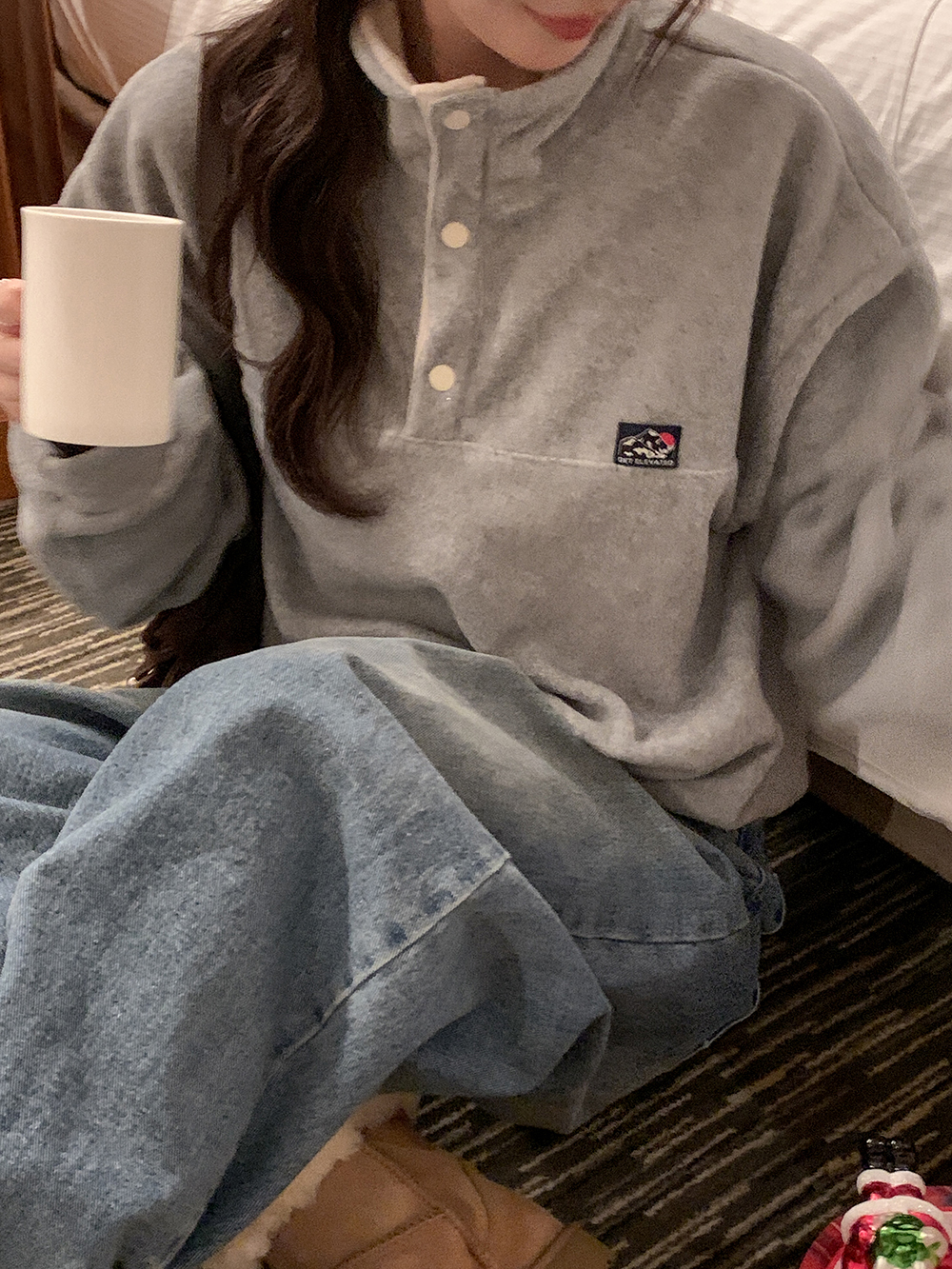 (3 color)フリースアノラックスウェット