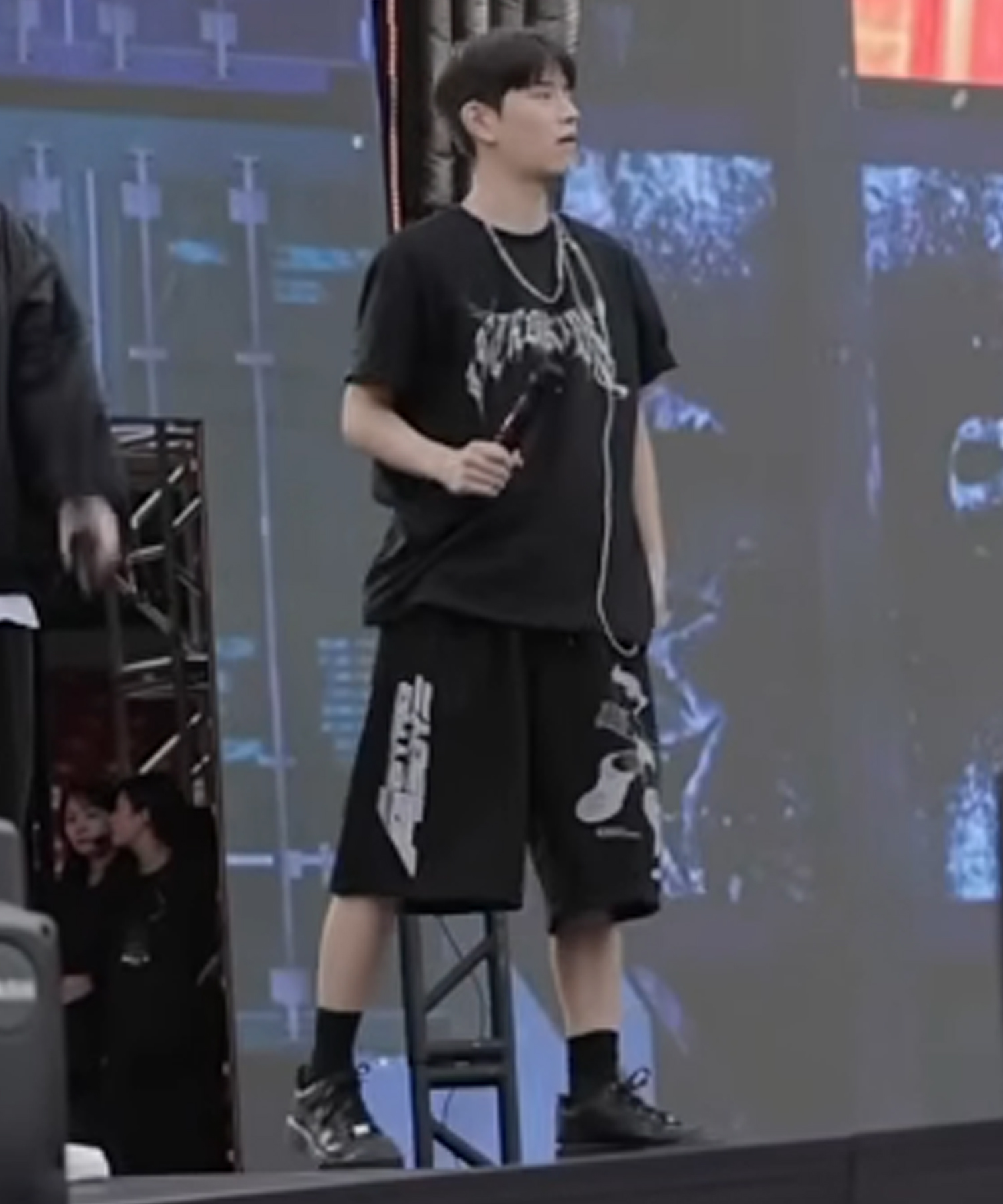 Kアイドル着用] [Astro Boy] Mach 5 Sweat Shorts(BLACK