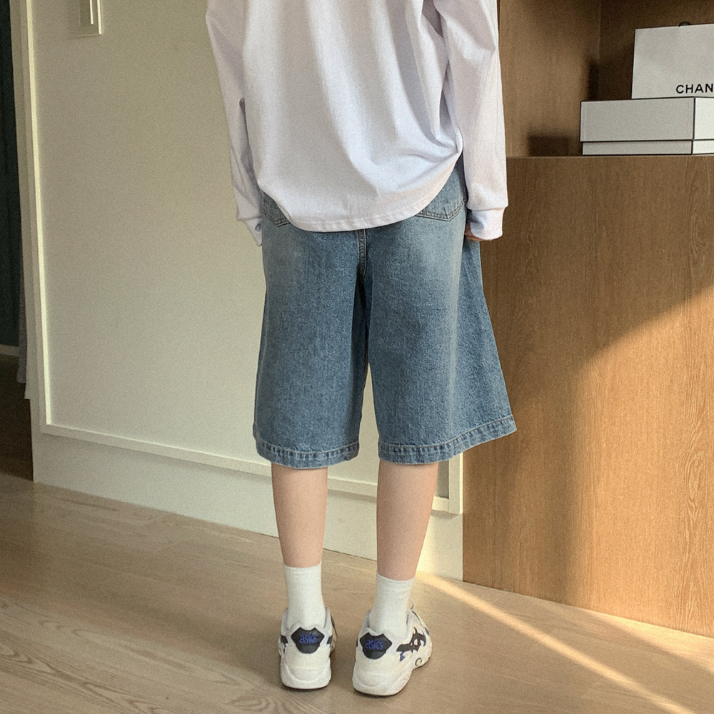 サイドバックルハーフデニムパンツ | ファッション通販サイト NUGU