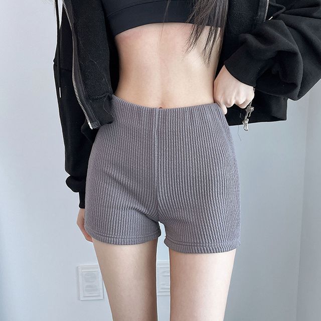 スリムリブニットマイクロショーツ