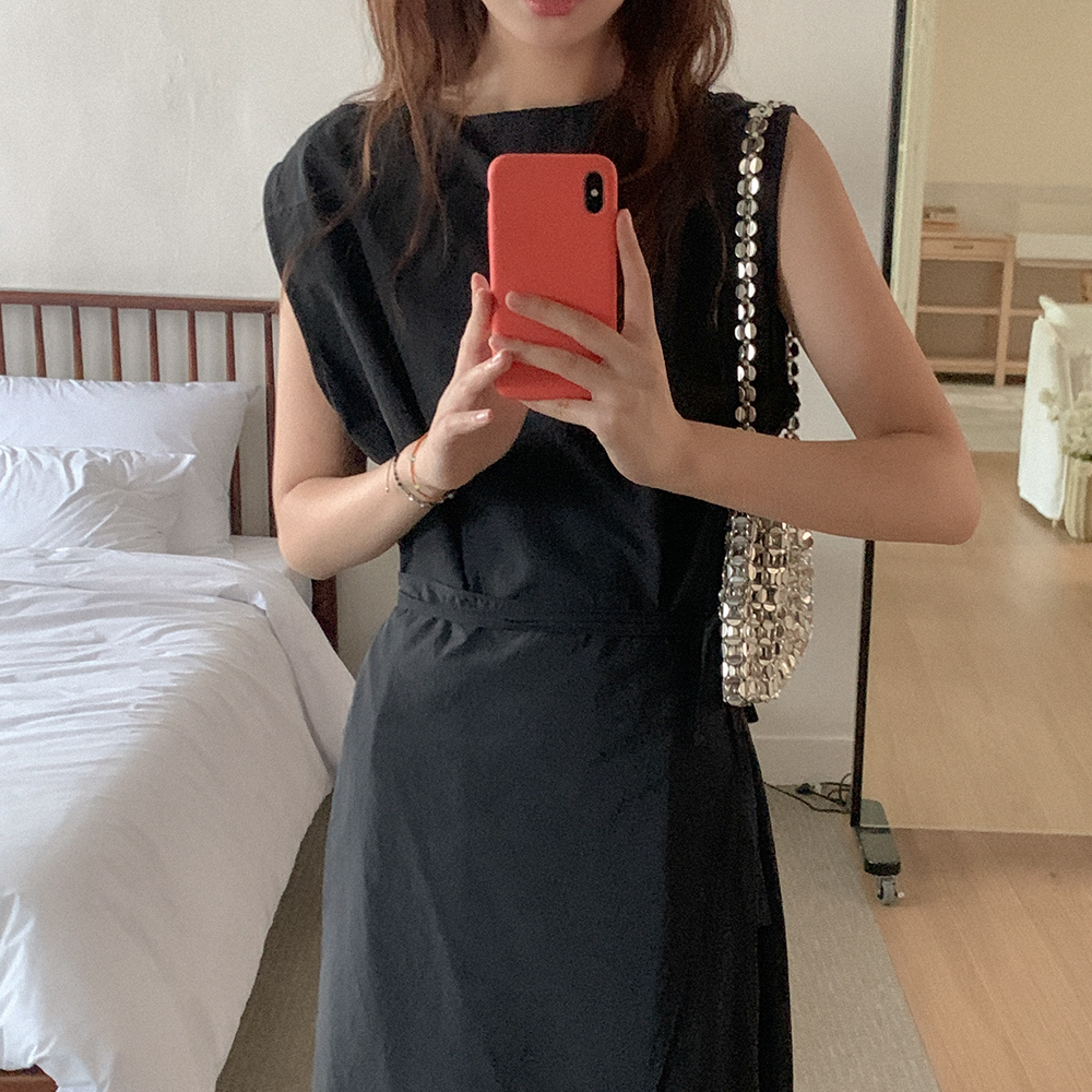 ナイロンラップロングワンピース