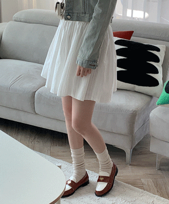 コットンフレアミニスカート