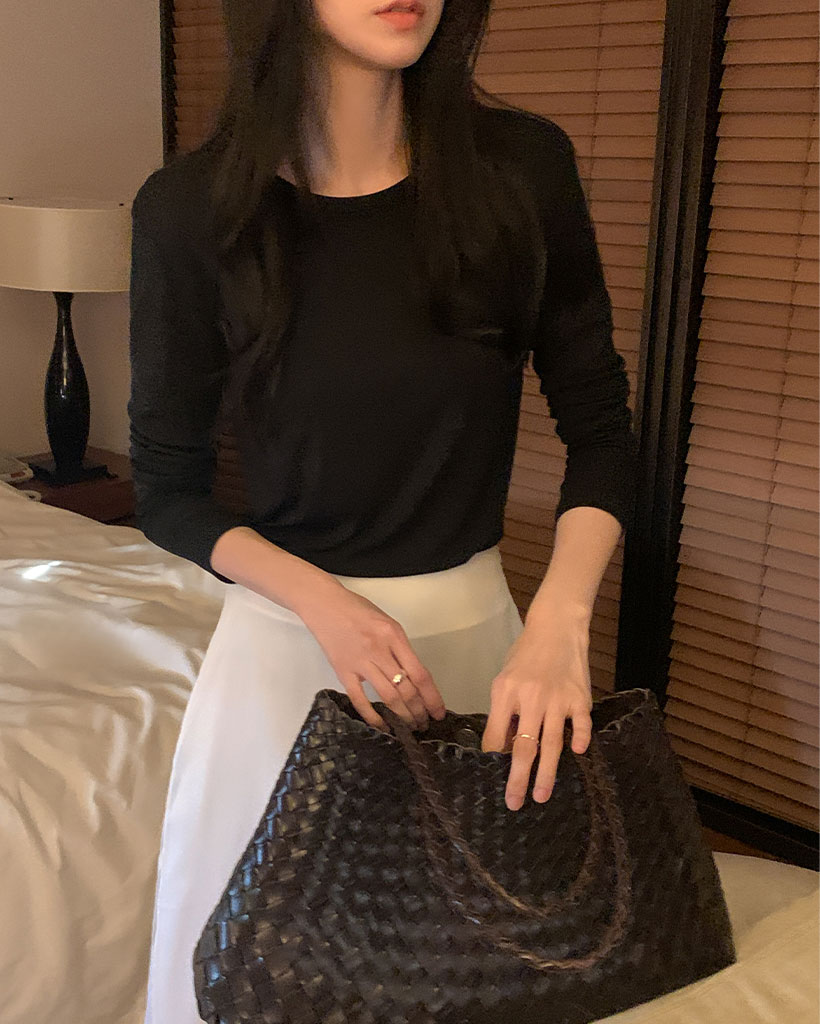 [made] Premium silk tencel classic tee