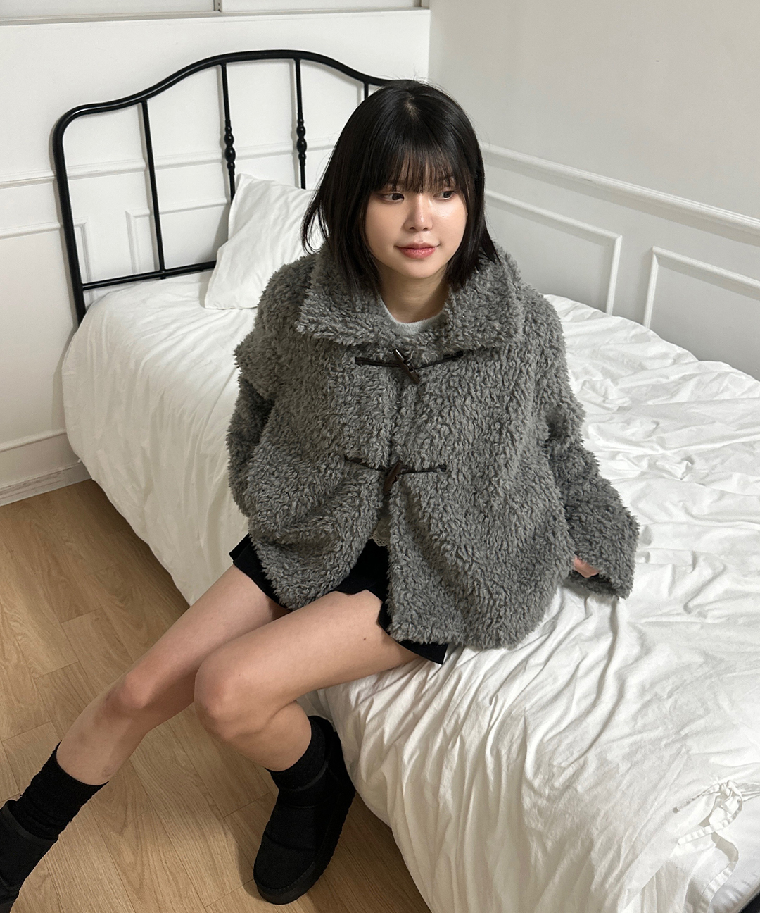 ウールダッフルファー襟付きジャケット | ファッション通販サイト NUGU