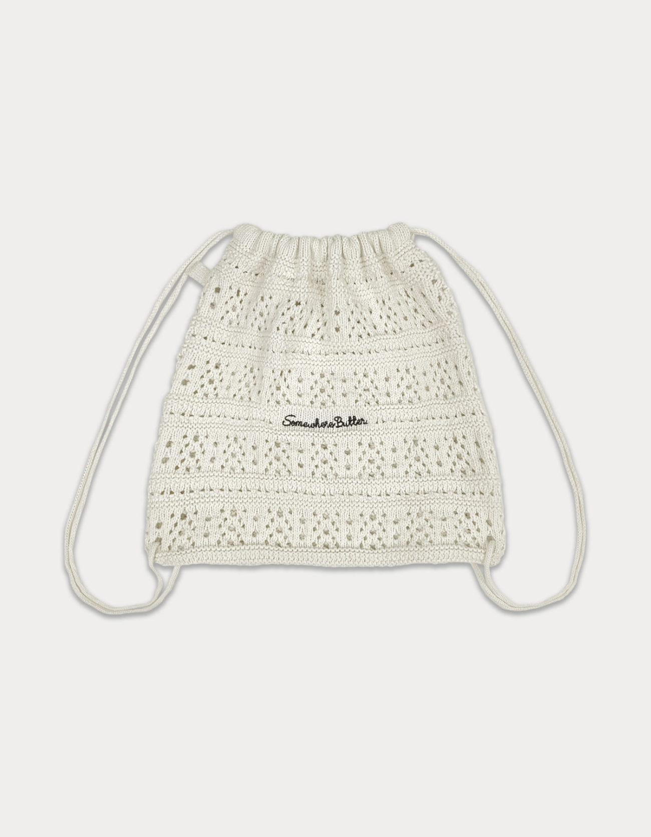 [28日10時販売終了]Yogurt knit string bag_ivory