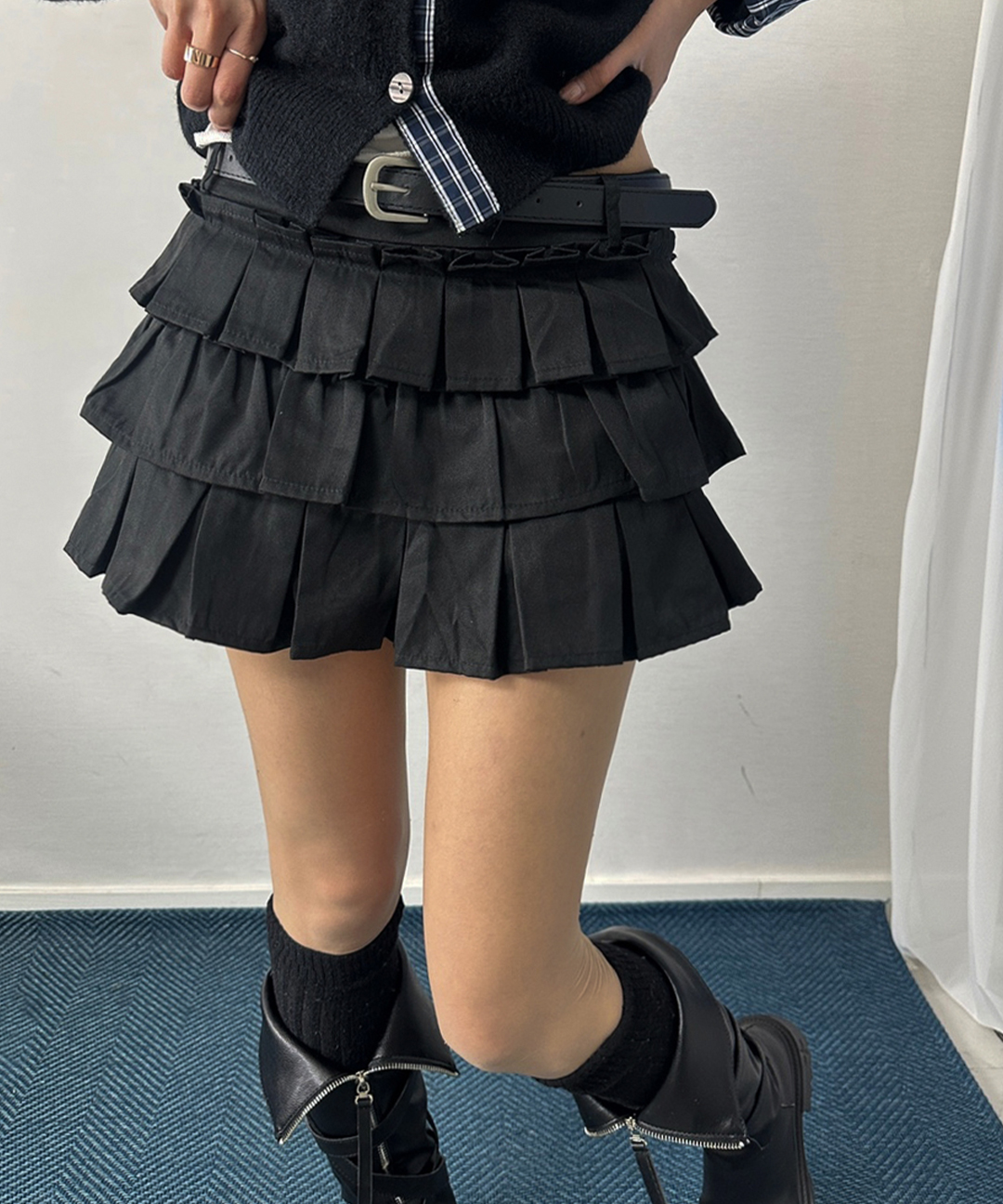 新品★黒 ブリーフィング 定番3Dロゴスカート インナーパンツ付き S 完売品 スカート インナーパンツ付き kskirt002[品番：BCYW0012666