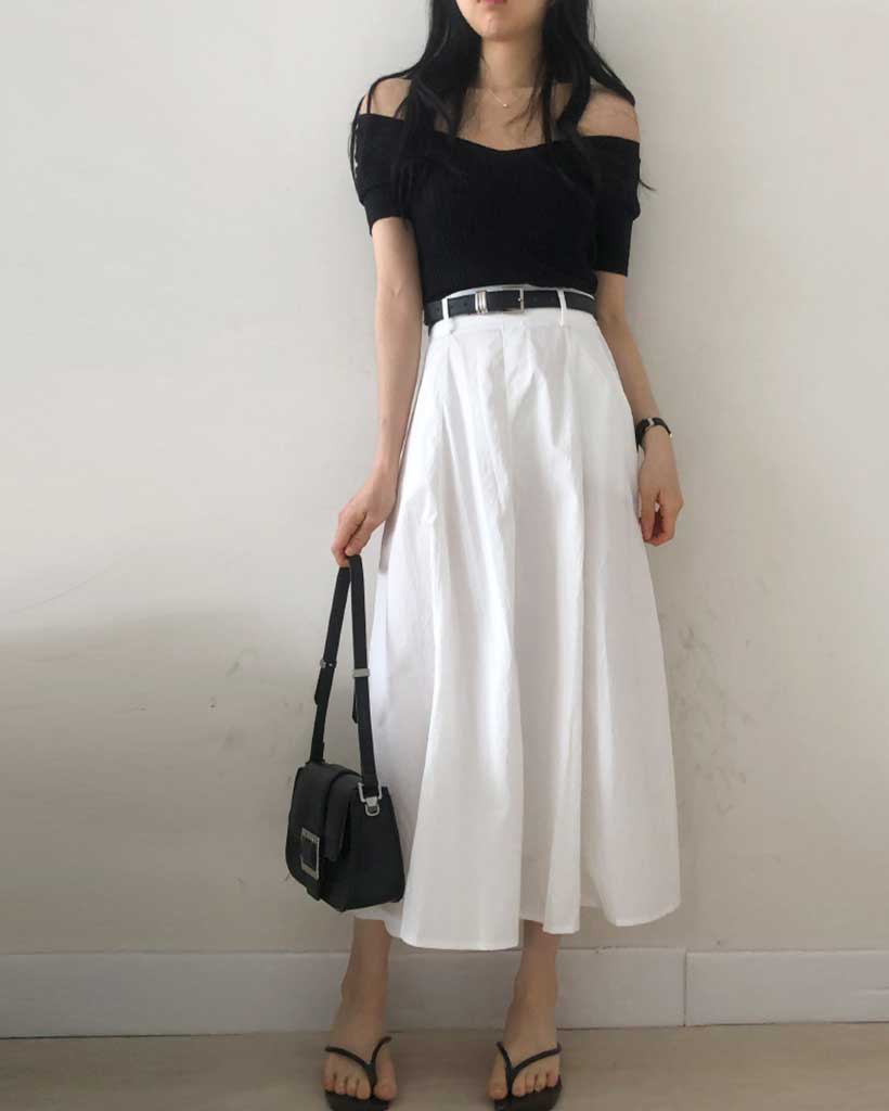 ベルトセット]サマーベルトロングスカート | ファッション通販サイト NUGU