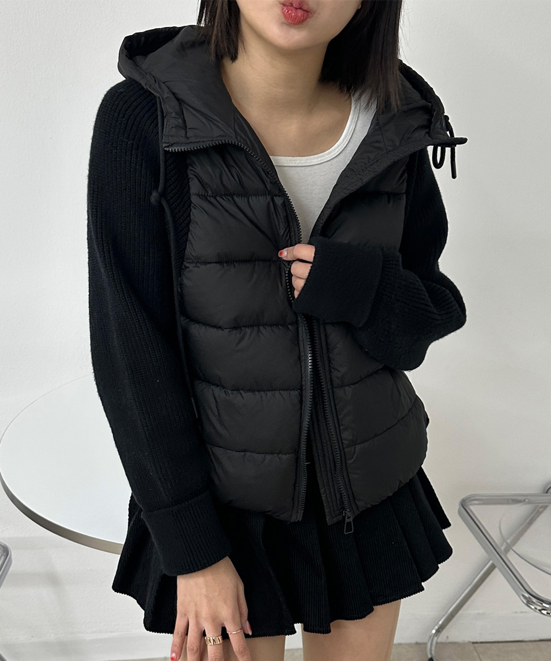 4 color) フードドロストダウンジャケット | ファッション通販サイト NUGU
