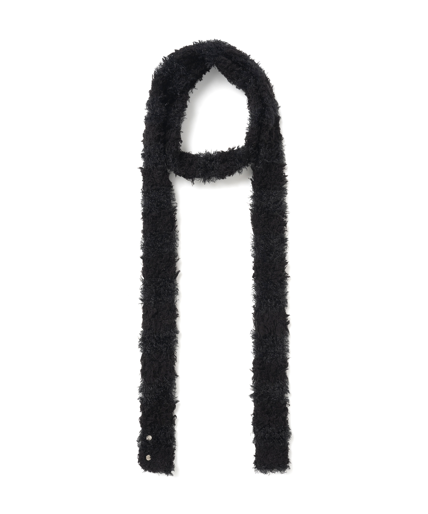 Mixed Knit Scarf [Black]