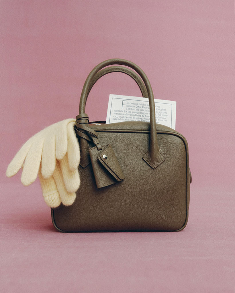 [nugu限定商品] Iann Leather Mini Bag (Taupe Brown)