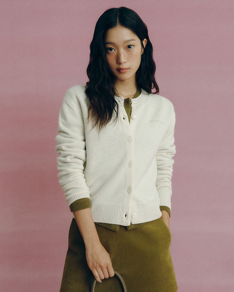 [nugu限定商品] River Wool Knit Cardigan (Vanilla)