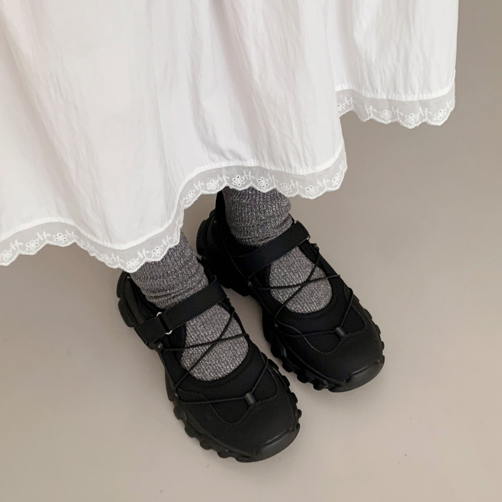7月限定SALE]メリージェーン風×ボリュームソール ストリング
