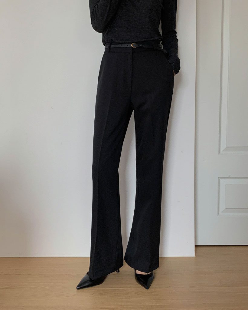[made] Essential Long Leg Cheat Key Bootcut Slacks