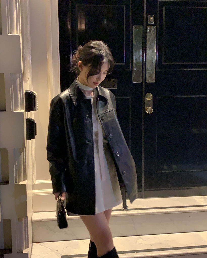 [made] Premium King's Half Long Leather Jacket