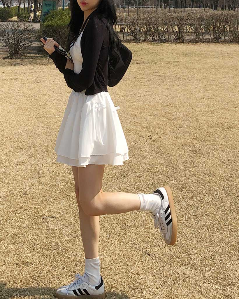 リボンティアードミニスカート | ファッション通販サイト NUGU