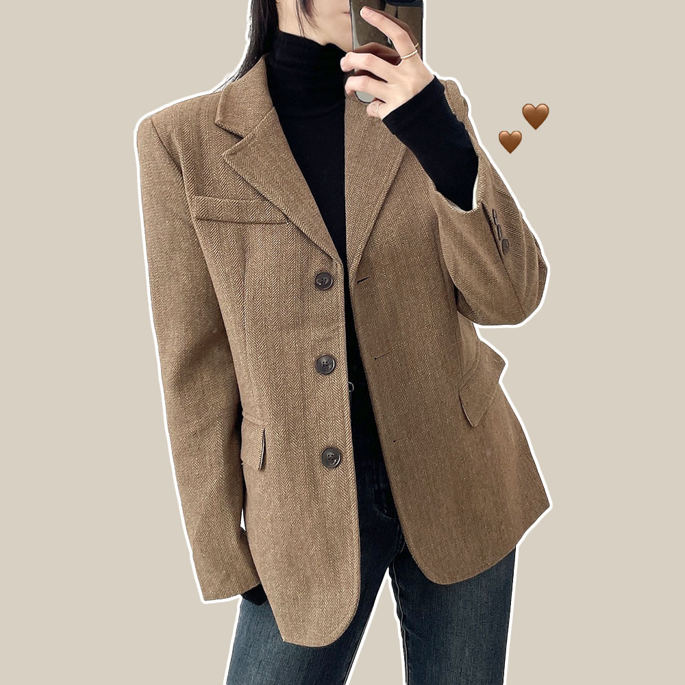 ヘリンボーンムードブレザージャケット | ファッション通販サイト NUGU