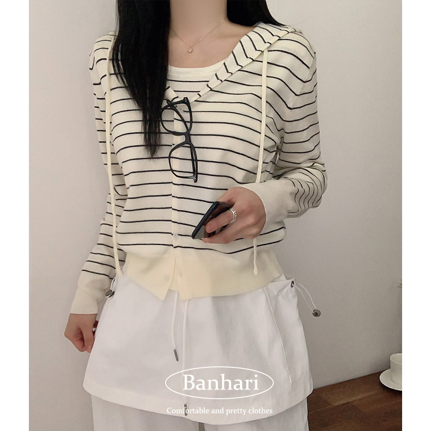 ストライプボタン長袖Tシャツ | ファッション通販サイト NUGU