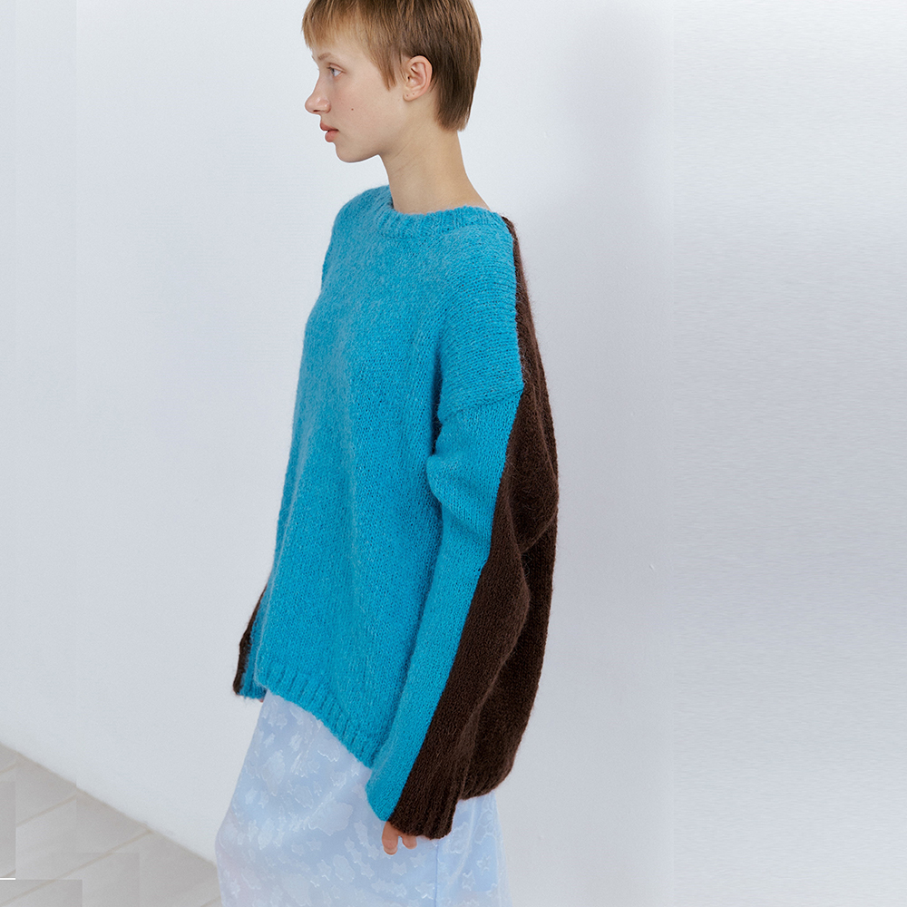 Contrast Alpaca Knit