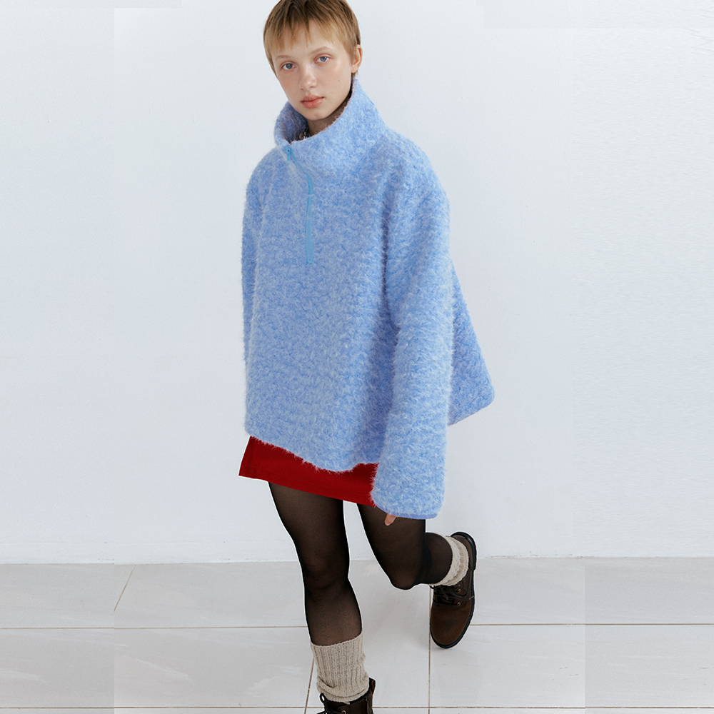 Loft Wool Anorak_Sky Blue