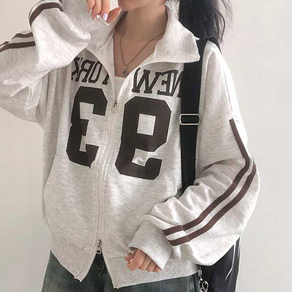 6color]カジュアルバイカラー2ライントレーニングパーカー