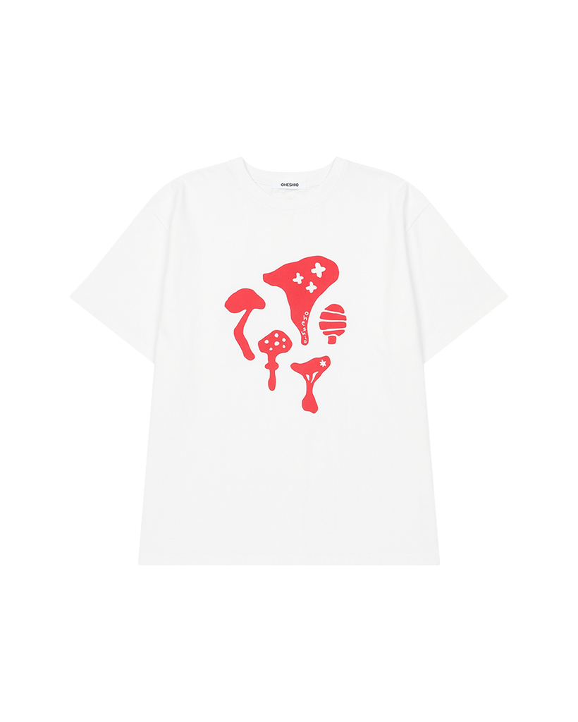 MUSHROOM OVERFIT T-SHIRT, RED