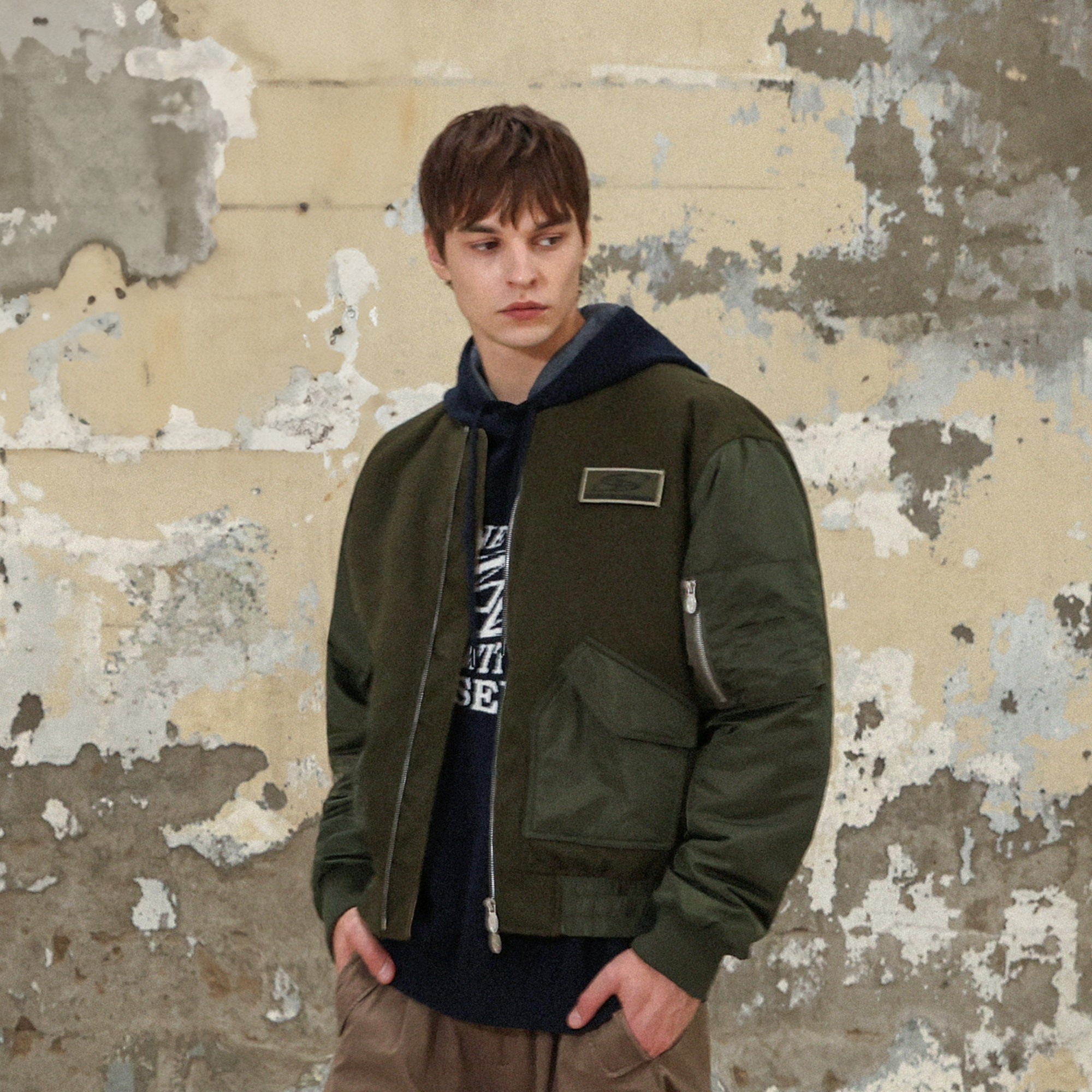 Oversized Fit Shirring MA-1 Jacket | ファッション通販サイト NUGU
