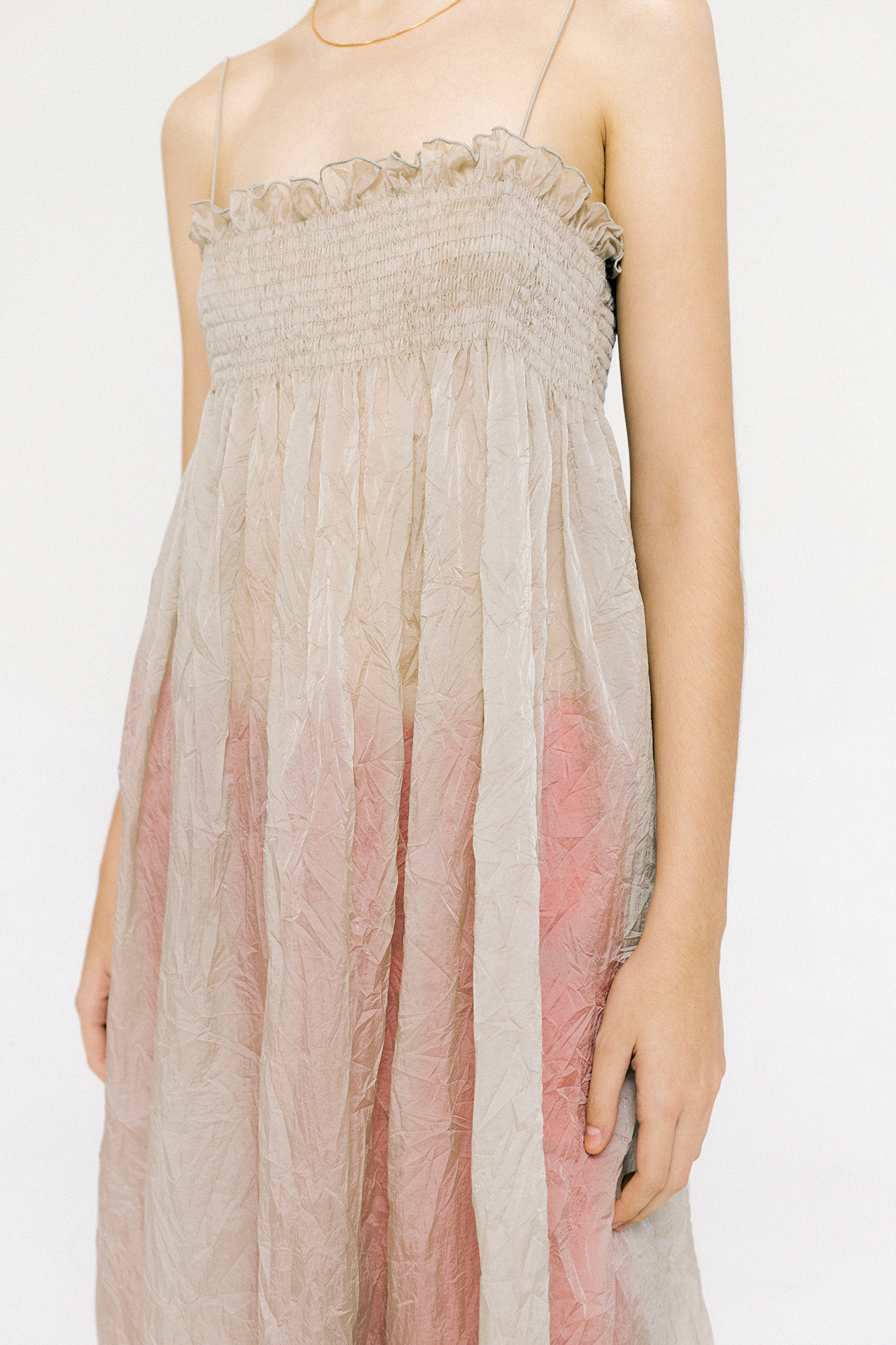 Crinkle Two-way Dress_Moss Grey