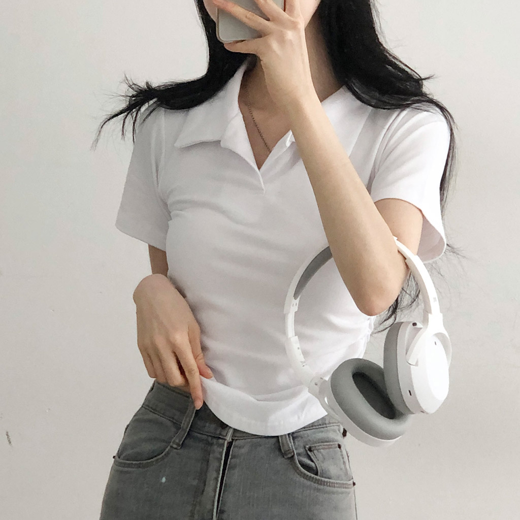 デイリーシャーリングカラー半袖Tシャツ | ファッション通販