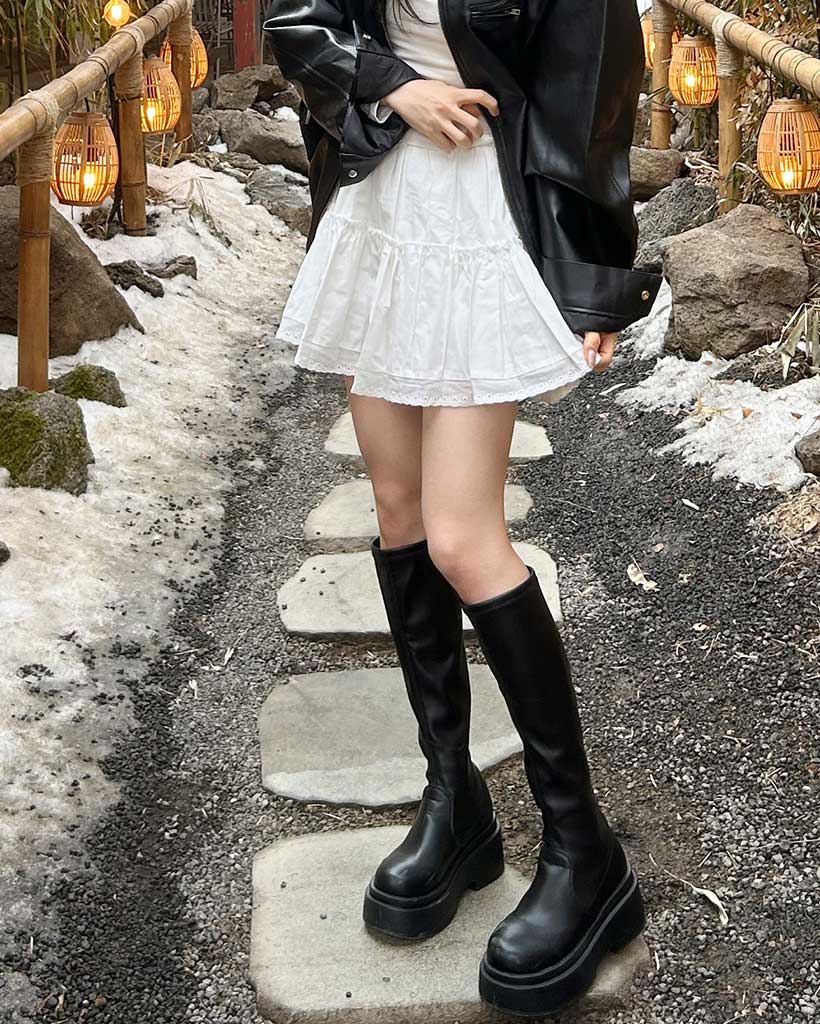 ティアードフリルレーススカート