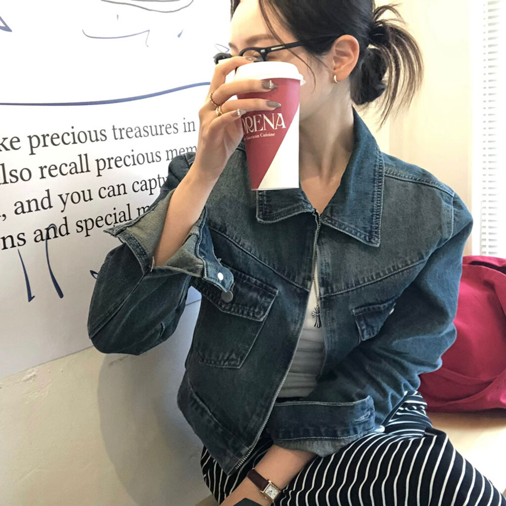 original] クロップドローデニムジャケット | ファッション通販サイト NUGU