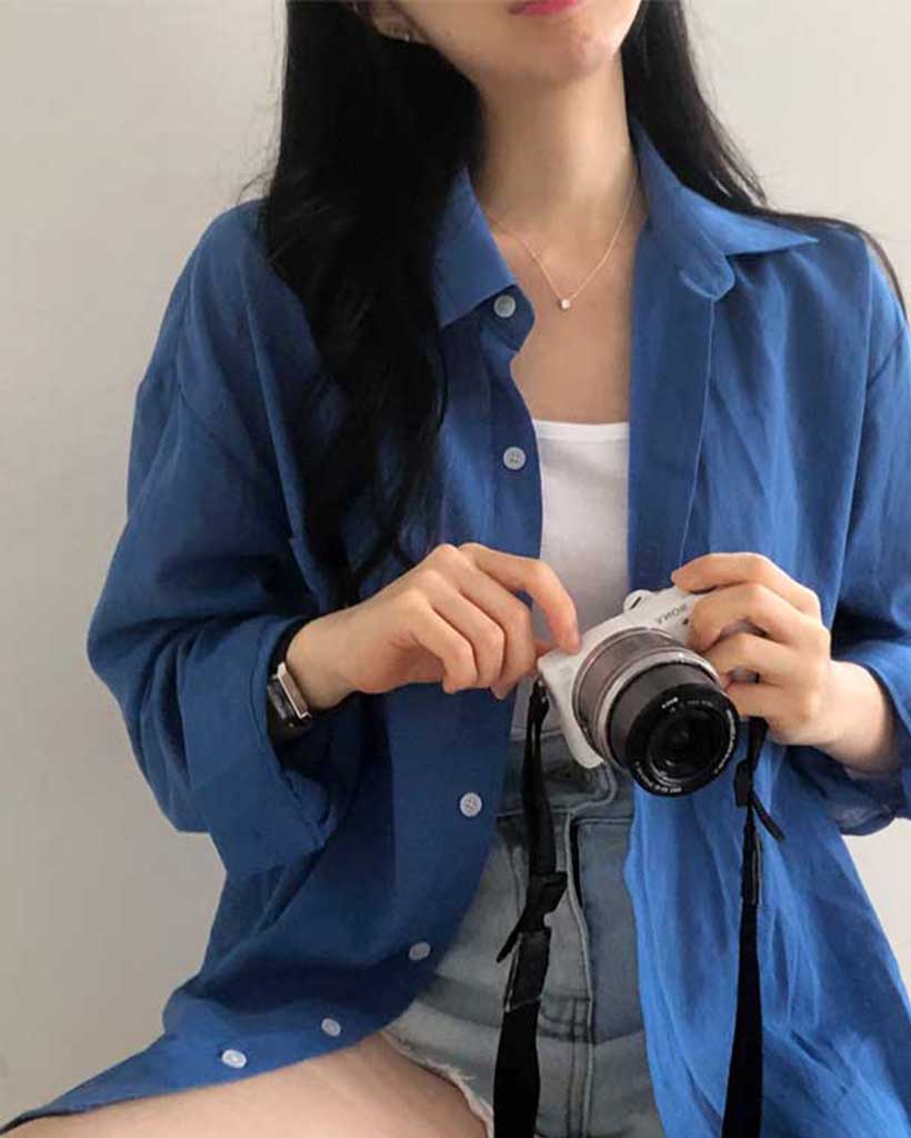 シースルーポケットルーズシャツ | ファッション通販サイト NUGU