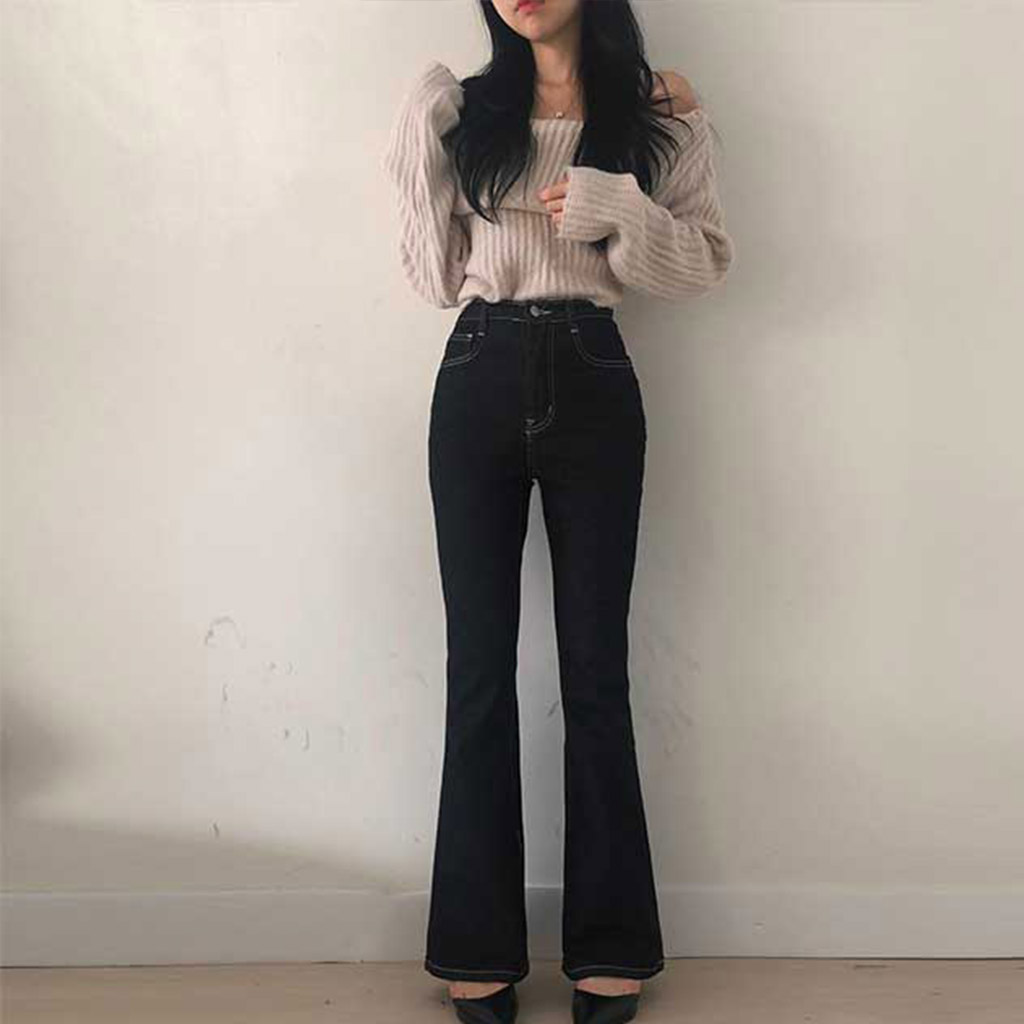 ステッチブーツカットデニムパンツ | ファッション通販サイト NUGU