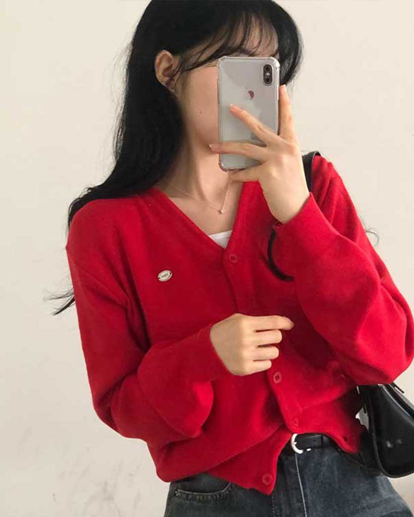 ⭐️新品★ドゥロワー★半袖★カーディガン★赤★レッド 2type]半袖ニットカーディガン | ファッション通販サイト NUGU